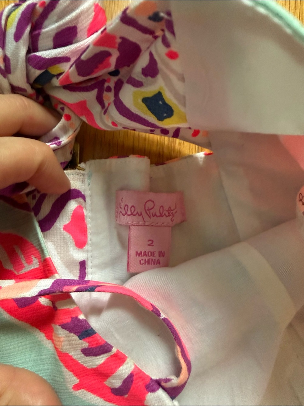 Lilly Pulitzer Multicolor Pink Purple & Aqua Print Dress - Picture 2 of 4